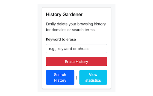 HistoryGardener  from Chrome web store to be run with OffiDocs Chromium online