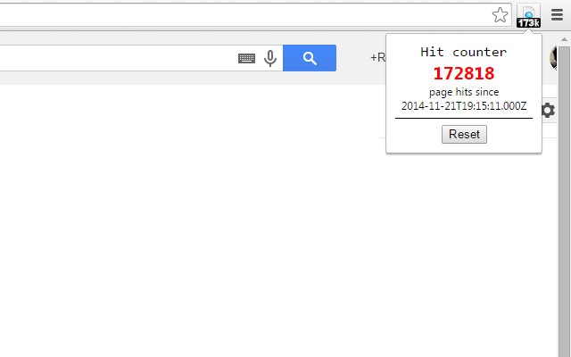 Hit Count  from Chrome web store to be run with OffiDocs Chromium online