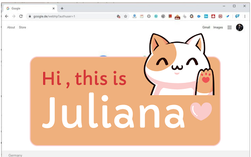 Hi, This is Juliana!  from Chrome web store to be run with OffiDocs Chromium online