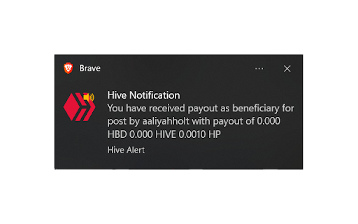 Hive Alert  from Chrome web store to be run with OffiDocs Chromium online