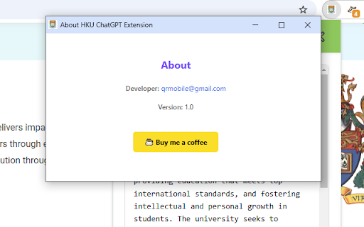 HKU ChatGPT Summary (Unofficial)  from Chrome web store to be run with OffiDocs Chromium online