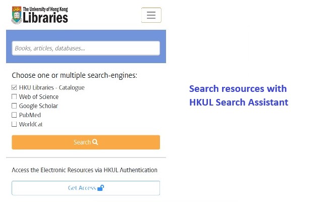 HKUL Search Assistant  from Chrome web store to be run with OffiDocs Chromium online