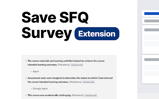 HKUST SFQ Extension  from Chrome web store to be run with OffiDocs Chromium online