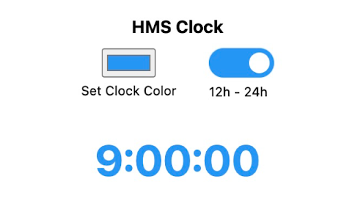 HMS Clock  from Chrome web store to be run with OffiDocs Chromium online