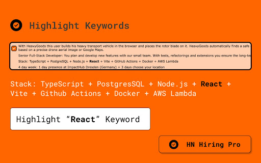 HN Hiring Pro  from Chrome web store to be run with OffiDocs Chromium online
