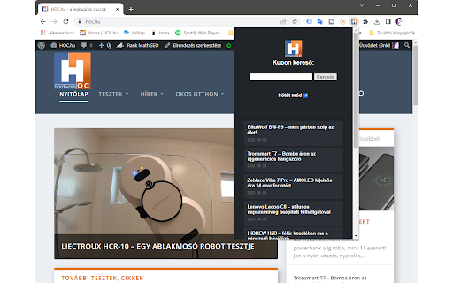 HOC.hu news reader and coupon finder  from Chrome web store to be run with OffiDocs Chromium online