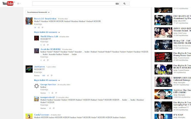 HodorTube  from Chrome web store to be run with OffiDocs Chromium online