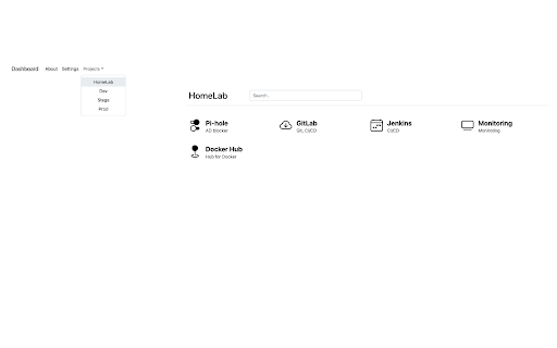 HomeLab Dashboard  from Chrome web store to be run with OffiDocs Chromium online