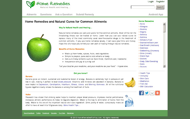 Mga Home Remedies mula sa Chrome web store na tatakbo sa OffiDocs Chromium online