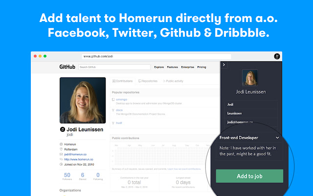Homerun Talent Clipper  from Chrome web store to be run with OffiDocs Chromium online