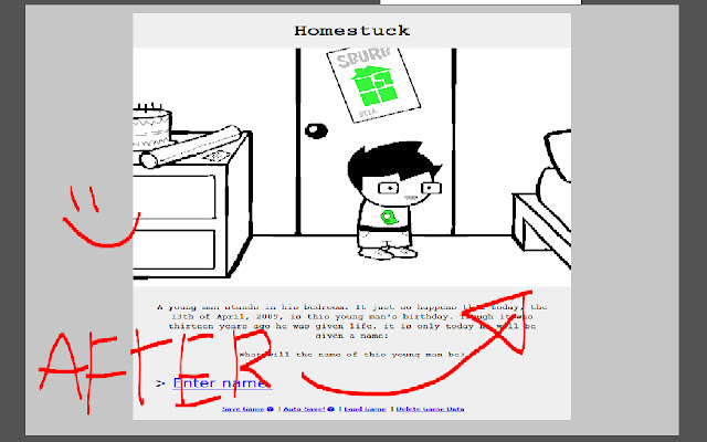 Homestuck Add Remover  from Chrome web store to be run with OffiDocs Chromium online