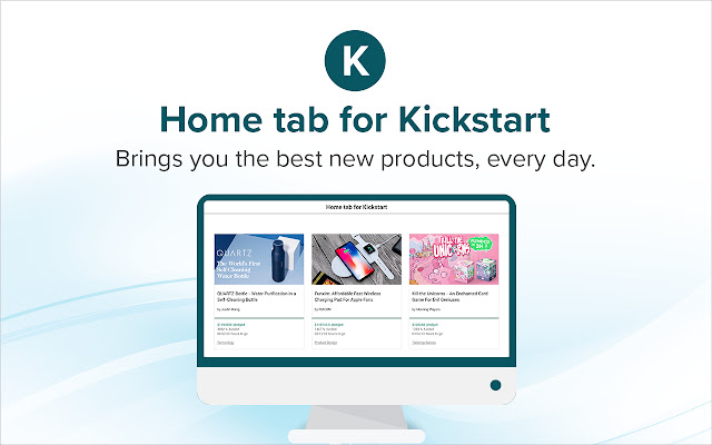 Home tab for Kickstart  from Chrome web store to be run with OffiDocs Chromium online