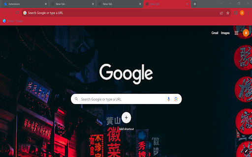 Hongkong dark night theme  from Chrome web store to be run with OffiDocs Chromium online