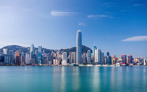 Hong Kong Skyline  from Chrome web store to be run with OffiDocs Chromium online