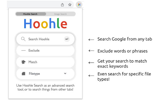 Hoohle Search Google Search Buddy  from Chrome web store to be run with OffiDocs Chromium online