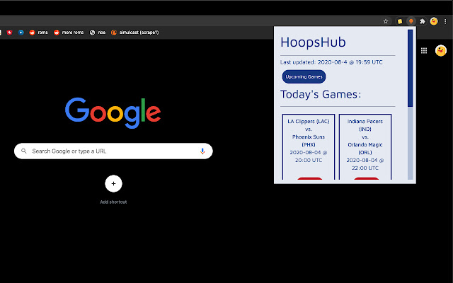 HoopsHub  from Chrome web store to be run with OffiDocs Chromium online
