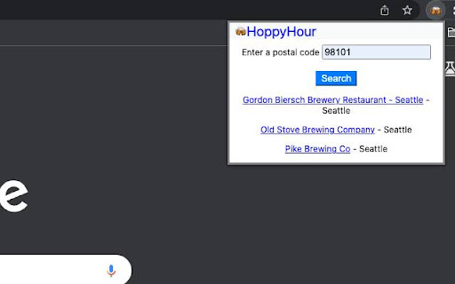HoppyHour  from Chrome web store to be run with OffiDocs Chromium online