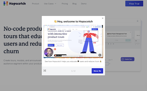 Hopscotch  from Chrome web store to be run with OffiDocs Chromium online