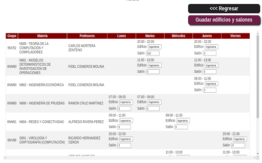Horarios SAES  from Chrome web store to be run with OffiDocs Chromium online