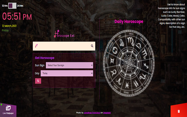 Horoscope Ext  from Chrome web store to be run with OffiDocs Chromium online