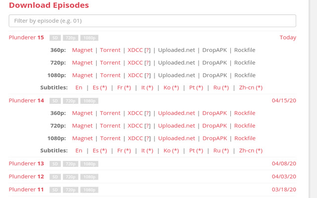 OffiDocs Chromium 온라인으로 실행되는 Chrome 웹 스토어의 HorribleSubs 커뮤니티