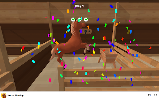 Horse Shoeing Game Experience barn life with fun mini games!  from Chrome web store to be run with OffiDocs Chromium online