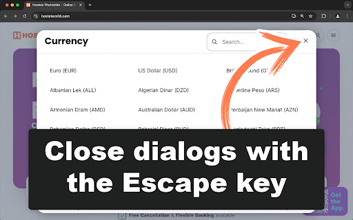 Hostelworld Sherpa  from Chrome web store to be run with OffiDocs Chromium online