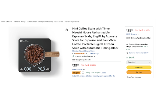 Hostile Tariffs for Amazon  from Chrome web store to be run with OffiDocs Chromium online
