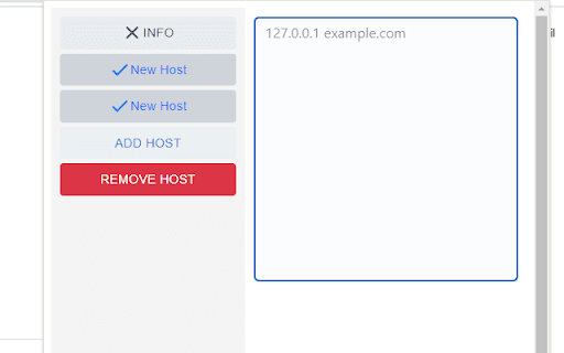 Hosts modifier  from Chrome web store to be run with OffiDocs Chromium online