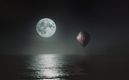 Hot air balloon at night  from Chrome web store to be run with OffiDocs Chromium online