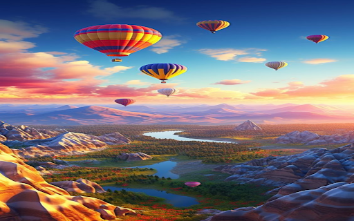 Hot air balloon wallpape  from Chrome web store to be run with OffiDocs Chromium online