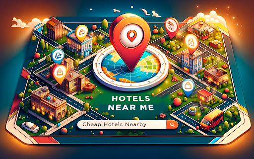 Hotels Near Me  from Chrome web store to be run with OffiDocs Chromium online
