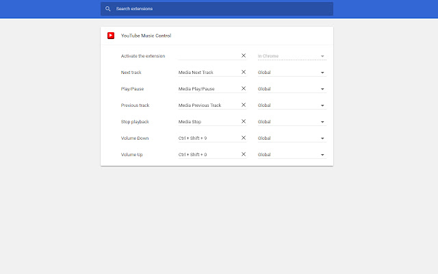 Hotkeys for YouTube Music™  from Chrome web store to be run with OffiDocs Chromium online