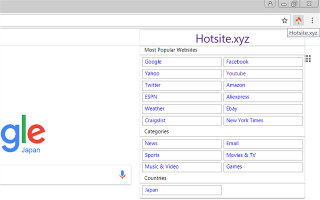 Hotsite  from Chrome web store to be run with OffiDocs Chromium online
