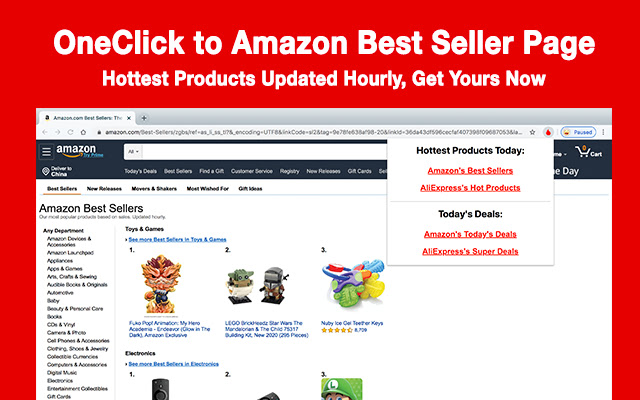 Hottest Products and Todays Deal  from Chrome web store to be run with OffiDocs Chromium online