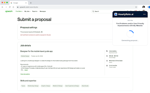 HourlyRate Staging  from Chrome web store to be run with OffiDocs Chromium online