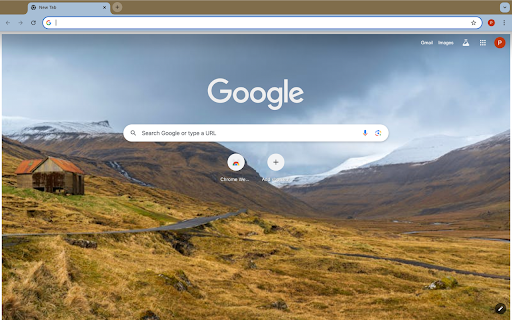 house and mountains  from Chrome web store to be run with OffiDocs Chromium online