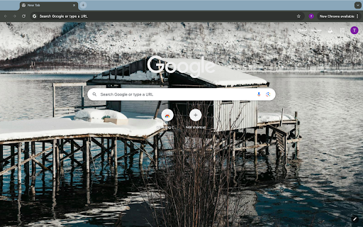 house and snowy lake  from Chrome web store to be run with OffiDocs Chromium online