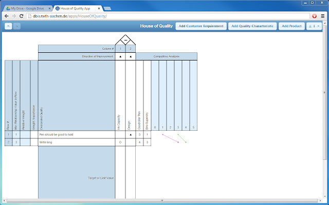 House of Quality  from Chrome web store to be run with OffiDocs Chromium online