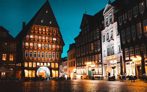 Houses at night  from Chrome web store to be run with OffiDocs Chromium online