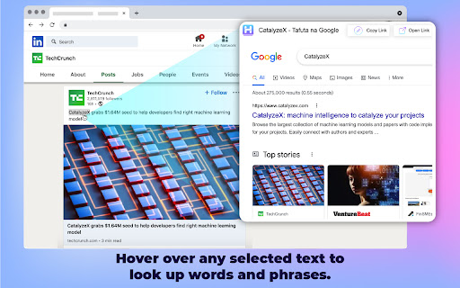 Hover  from Chrome web store to be run with OffiDocs Chromium online
