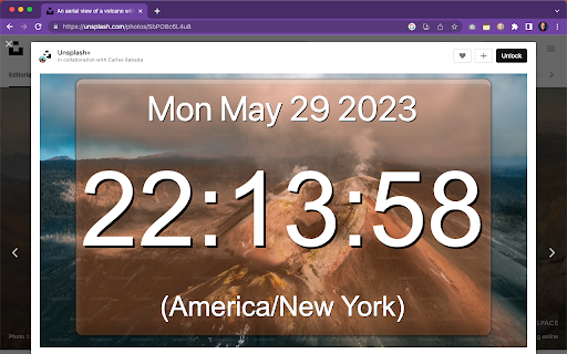 HoverClock  from Chrome web store to be run with OffiDocs Chromium online
