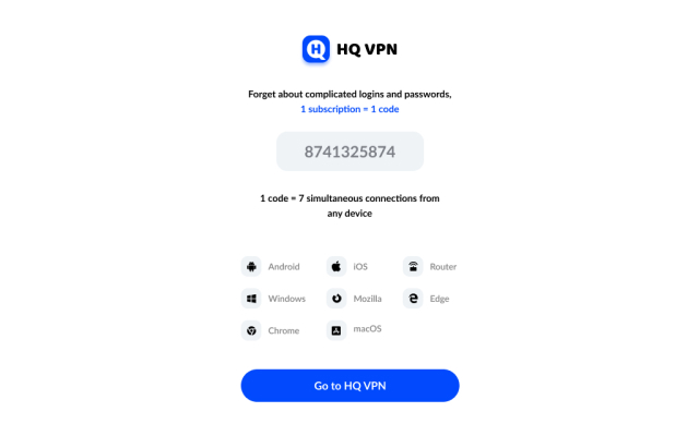 HQ VPN từ cửa hàng Chrome trực tuyến sẽ được chạy bằng OffiDocs Chrome trực tuyến