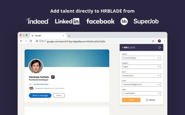 HRBLADE Talent Cliper  from Chrome web store to be run with OffiDocs Chromium online