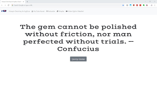 Hüseyin Demirtaş ile İngilizce Güzel Sözler  from Chrome web store to be run with OffiDocs Chromium online