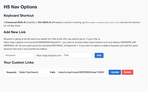 HS Nav  from Chrome web store to be run with OffiDocs Chromium online