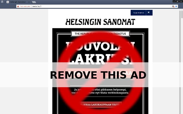 HSUX (remove HS.fi full page ads)  from Chrome web store to be run with OffiDocs Chromium online