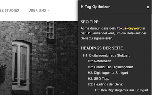 H Tag Optimizer  from Chrome web store to be run with OffiDocs Chromium online