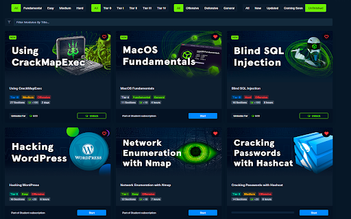 HTBAcademyHider  from Chrome web store to be run with OffiDocs Chromium online