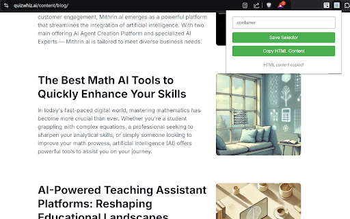 HTML Content Copier  from Chrome web store to be run with OffiDocs Chromium online
